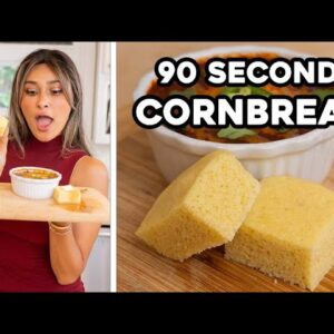 Quick And Easy Cornbread In One Minute! Low Carb, Gluten Free & Keto