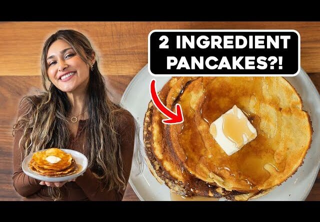 Pancakes with Just 2 Ingredients?! Keto, Low Carb and Low Calorie!